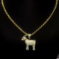 Goat Pendant with Rope Chain – Silver 925