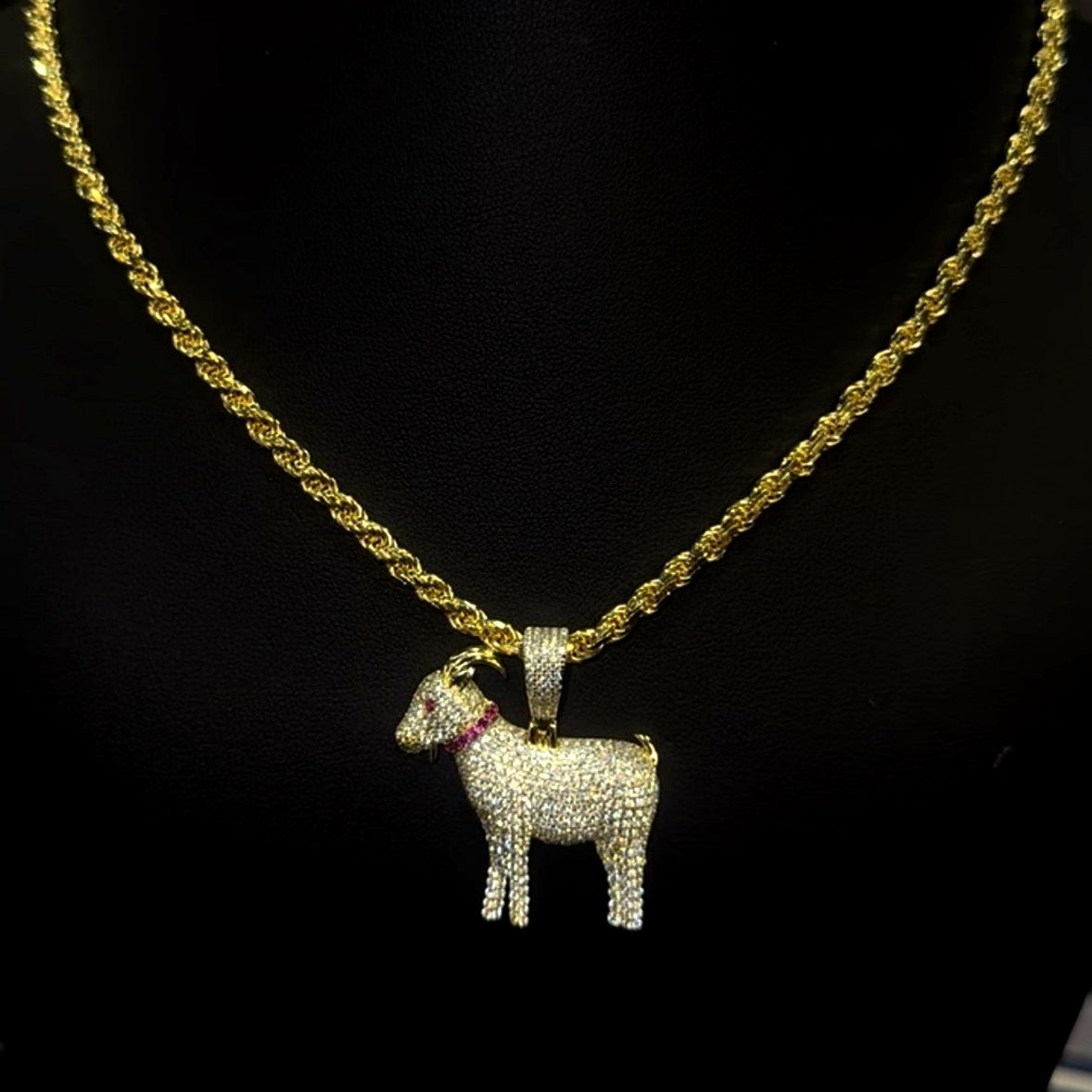 Goat Pendant with Rope Chain – Silver 925