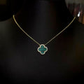 Clover Pendant with Rope Chain – Silver 925